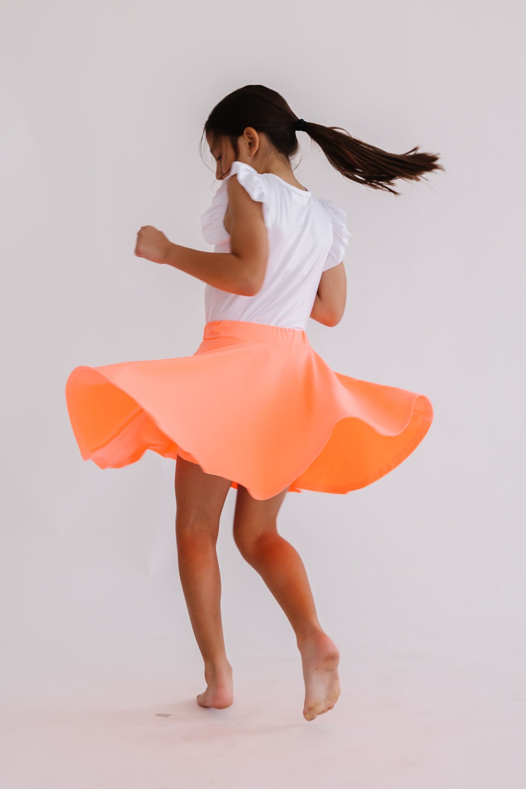 Neon Coral Twirl Skort - Aaria Tees Aaria Tees