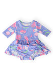 SALE Neon Moon 3/4 Sleeve Twirl Bodysuit - Aaria Tees Aaria Tees