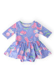 SALE Neon Moon 3/4 Sleeve Twirl Bodysuit - Aaria Tees Aaria Tees