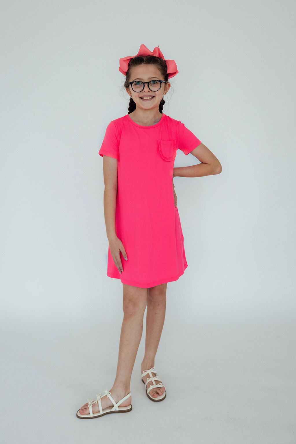 Neon Pink T-Shirt Dress - Aaria Tees Aaria Tees