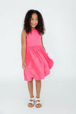Neon Pink Tank Pocket Twirl Dress - Aaria Tees Aaria Tees