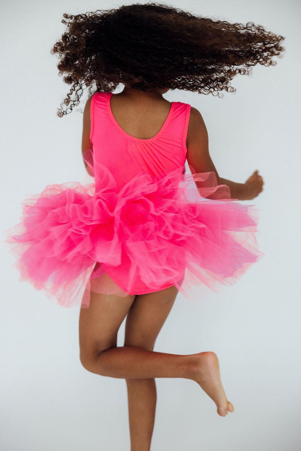 Neon Pink Tank Tutu Leotard - Aaria Tees Aaria Tees