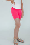 Neon Pink Twirl Shorts Aaria Tees