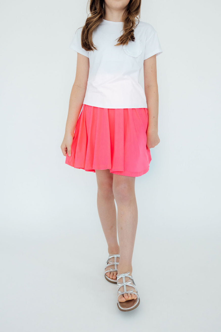Neon Pink Twirl Skort - Aaria Tees Aaria Tees