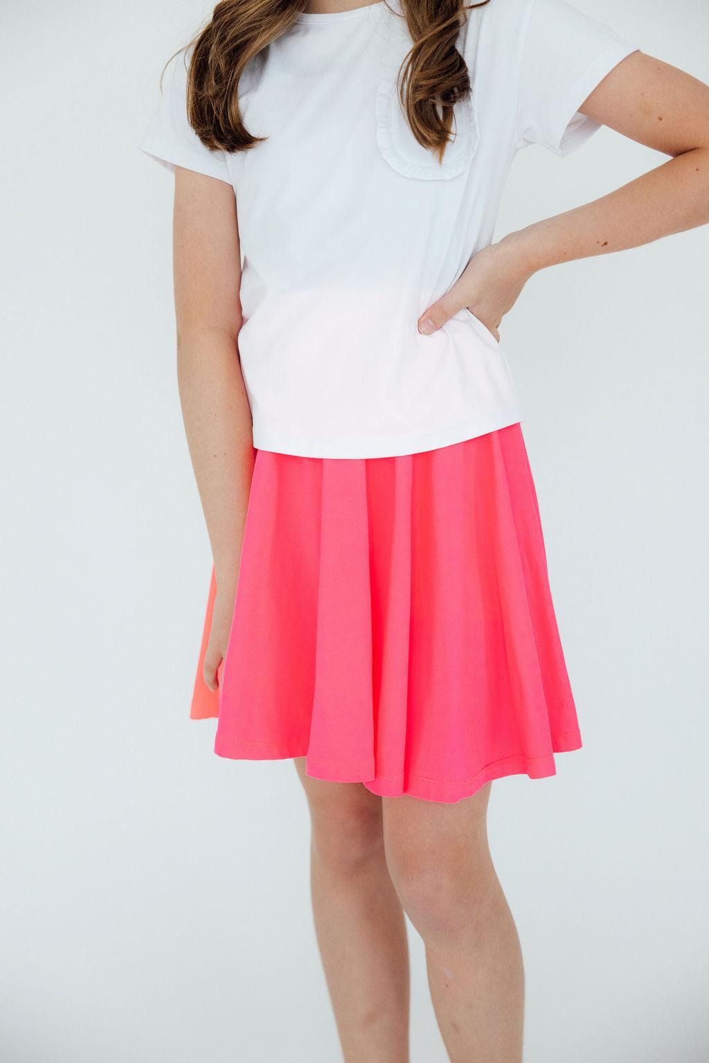 Neon Pink Twirl Skort - Aaria Tees Aaria Tees