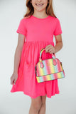 Neon Rainbow Glitter Girl's Crossbody Purse - Aaria Tees Aaria Tees