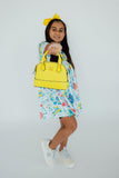 Neon Yellow Glitter Girl's Crossbody Purse - Aaria Tees Aaria Tees