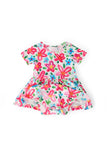 Neon Floral S/S Twirl Bodysuit - Aaria Tees Aaria Tees