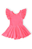 Neon Pink S/S Twirl Leotard - Aaria Tees Aaria Tees
