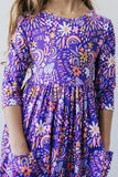 No Bad Days 3/4 Sleeve Pocket Twirl Dress - Aaria Tees Aaria Tees