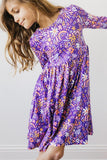 No Bad Days 3/4 Sleeve Pocket Twirl Dress - Aaria Tees Aaria Tees