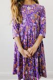No Bad Days 3/4 Sleeve Pocket Twirl Dress - Aaria Tees Aaria Tees
