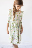 No Bunny Like You 3/4 Sleeve Ruffle Twirl Dress - Aaria Tees Aaria Tees