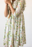 No Bunny Like You 3/4 Sleeve Ruffle Twirl Dress - Aaria Tees Aaria Tees