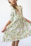 No Bunny Like You 3/4 Sleeve Ruffle Twirl Dress - Aaria Tees Aaria Tees
