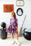 No Tricks, Just Treats 3/4 Sleeve Pocket Twirl Dress Aaria Tees