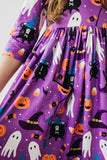No Tricks, Just Treats 3/4 Sleeve Pocket Twirl Dress Aaria Tees