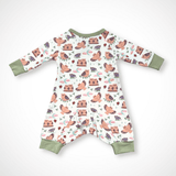 Owl Kimono Long Sleeve Romper | Organic Pima Cotton - Aaria Tees Aaria Tees