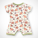 Owl Kimono Shorty Romper | Organic Pima Cotton - Aaria Tees Aaria Tees