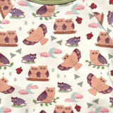Owl Kimono Shorty Romper | Organic Pima Cotton - Aaria Tees Aaria Tees