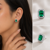 Nora Emerald Studs Aaria Tees