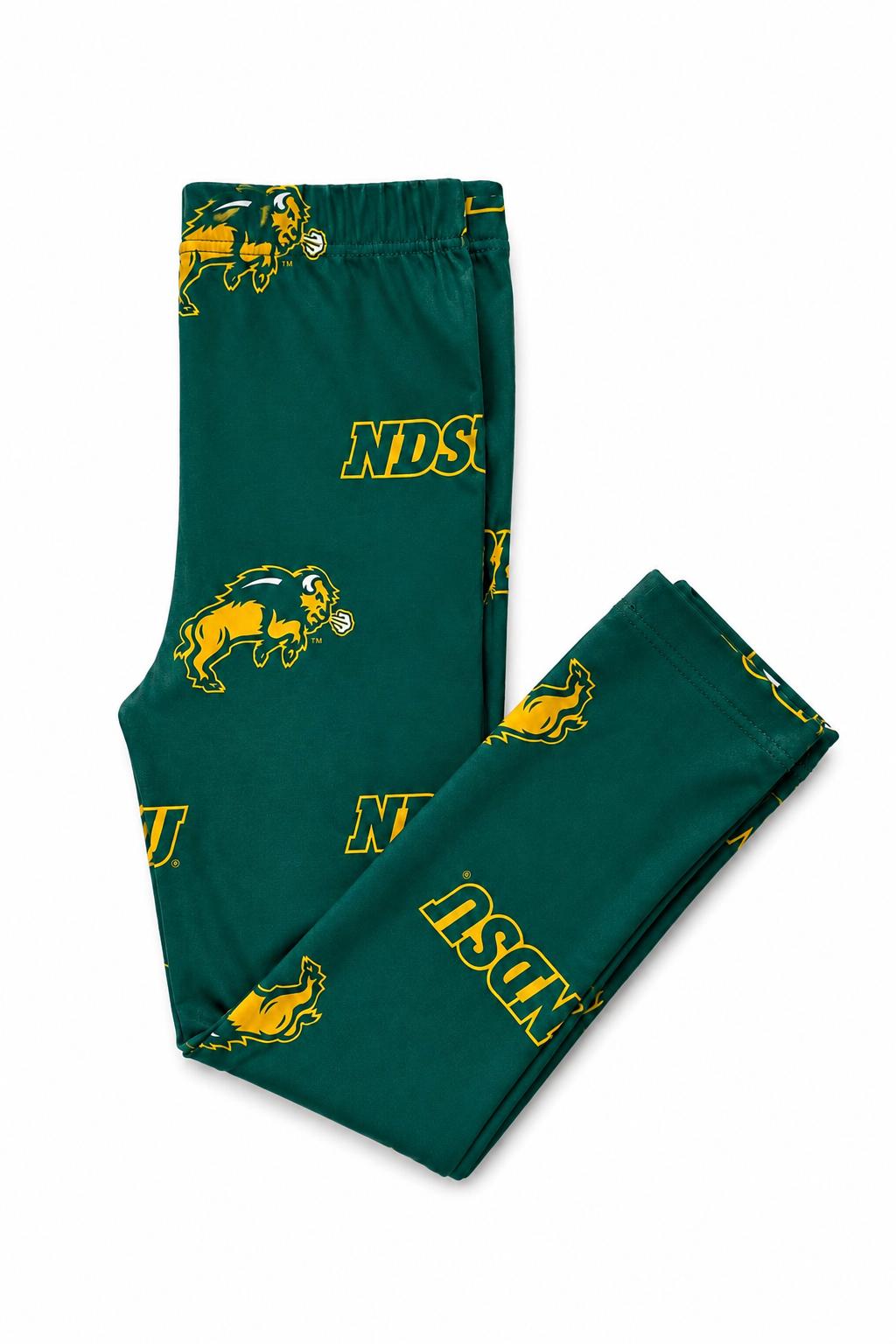 North Dakota State University Green Bison Leggings - Aaria Tees Aaria Tees