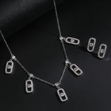 Copper Plated Real Gold Fashion Simple Geometric Light Luxury Necklaces Aaria Tees