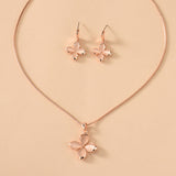 Clover Opal Two-piece Simple Bride Female Necklaces Aaria Tees