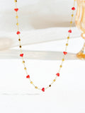 Women's High-grade Stainless Steel Inlaid Zircon Square Necklaces Aaria Tees