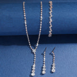 Women's Fashion Light Luxury Zircon Clavicle Chain Design Rhinestone Necklaces Aaria Tees