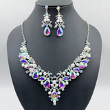 Pearl Water Drop Bridal Wedding Over Rhinestone Necklaces Aaria Tees