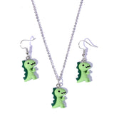 Women's Li Cute Fun Simple Little Dinosaur Personalized Necklaces Aaria Tees