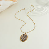 Stainless Steel Style Leopard Print Hot Necklaces Aaria Tees