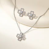 Women's Clover Diamond In The Debris Butterfly Necklaces Aaria Tees