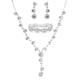 Bridal Popular Sunflower Rhinestone Pearl Three-piece Necklaces Aaria Tees