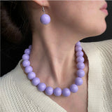 Design Round Beads Handmade Beaded Niche Vintage Necklaces Aaria Tees