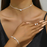 Light Luxury High Sense Crystal Zircon Simple Necklaces Aaria Tees