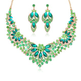 Women's Vintage Leaves Flowers Eye-catching Luxury Bride Necklaces Aaria Tees