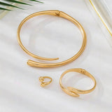 Geometric Design Three-piece Female Affordable Luxury Fashion Necklaces Aaria Tees