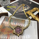 Women's Irregular Lava Real Gold-plated Copper Chain Ear Clip Fashion Suit Necklaces Aaria Tees