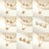 Women's Clover Diamond In The Debris Butterfly Necklaces Aaria Tees