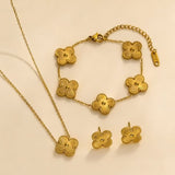 Flower Clover Titanium Steel Affordable Luxury Necklaces Aaria Tees