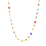 Women's High-grade Stainless Steel Inlaid Zircon Square Necklaces Aaria Tees