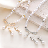 Suit Korean Style Personalized Angel Wings Pearl Necklaces Aaria Tees
