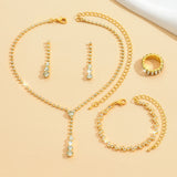 Women's Fashion Light Luxury Zircon Clavicle Chain Design Rhinestone Necklaces Aaria Tees