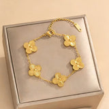 Flower Clover Titanium Steel Affordable Luxury Necklaces Aaria Tees