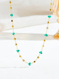 Women's High-grade Stainless Steel Inlaid Zircon Square Necklaces Aaria Tees