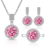 Round Bag Environmental Protection Copper Inlaid Zircon Eight Hearts Arrows Necklaces Aaria Tees