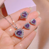 Women's The Ocean Zircon Crystal Exquisite Inlaid Suit Necklaces Aaria Tees