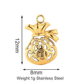 Stainless Steel Inlaid Zircon Clover Lucky Necklaces Aaria Tees
